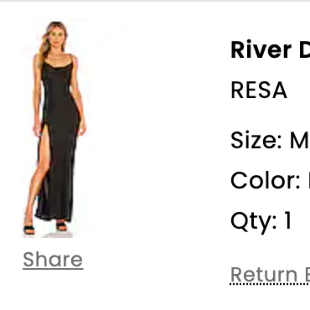 BLACK SATING DRESS